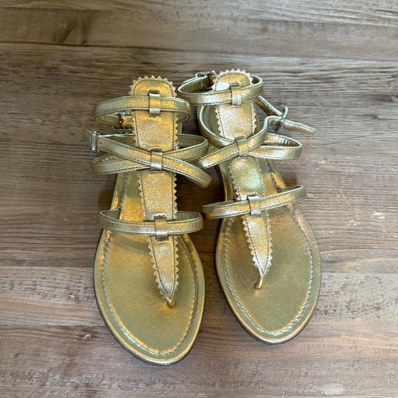 Prada Gold Gladiator Sandals Size 35 - Picture 2 of 5